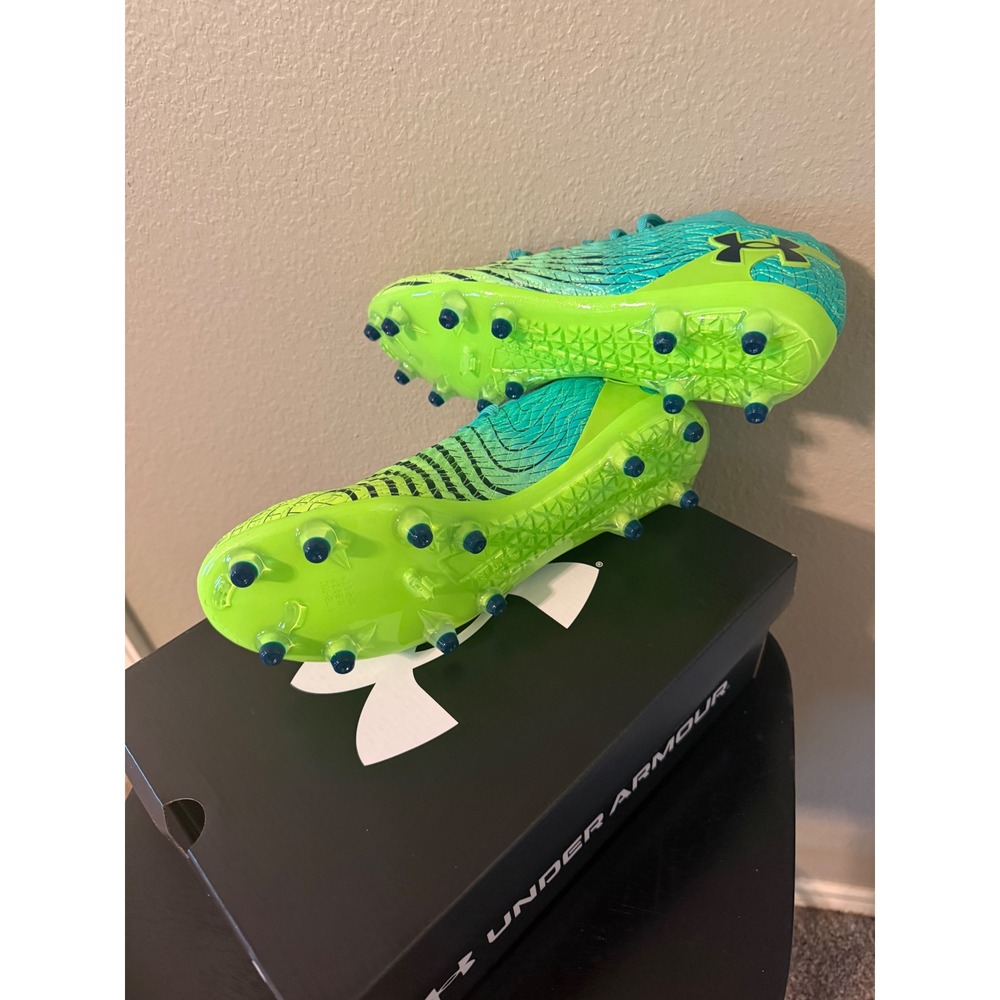 Under Armour Magnetico Pro 5 FG Mens 8 Teal Lime Green Soccer Cleats NIB - Picture 5 of 6